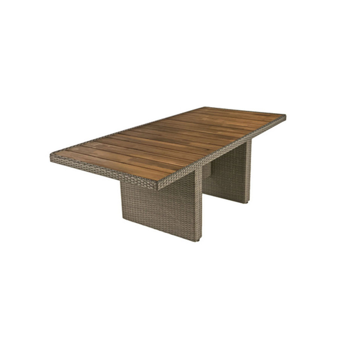 Gartentisch BRAGA von Garden Pleasure aus Akazienholz und Polyrattan in Braun, B/T/H: 180 x 90 x 75 cm - Bild 3