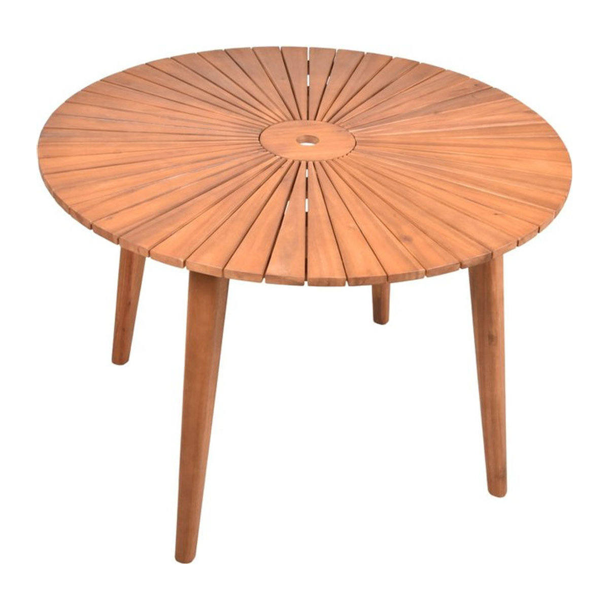 Gartentisch FREMONT von GARDEN PLEASURE aus Akazienholz in Braun, Rund, Durchmesser: 110 cm - Bild 1