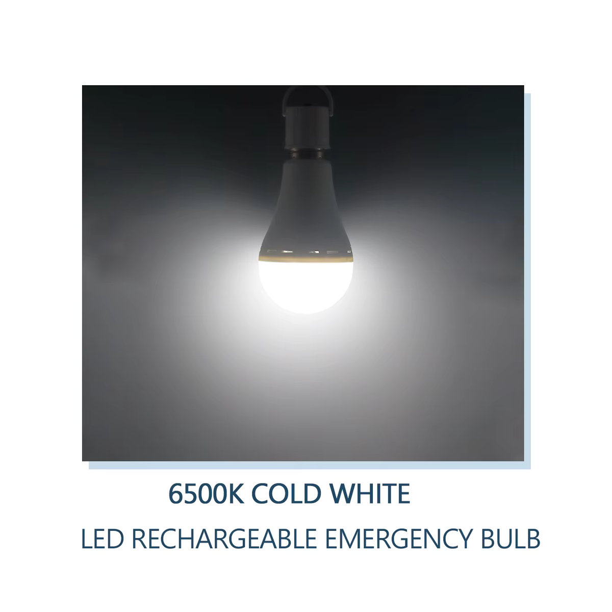 Gatetop E27 LED Notfalllampe 9W wiederaufladbar mit 1500mAh Akku - Bild 3