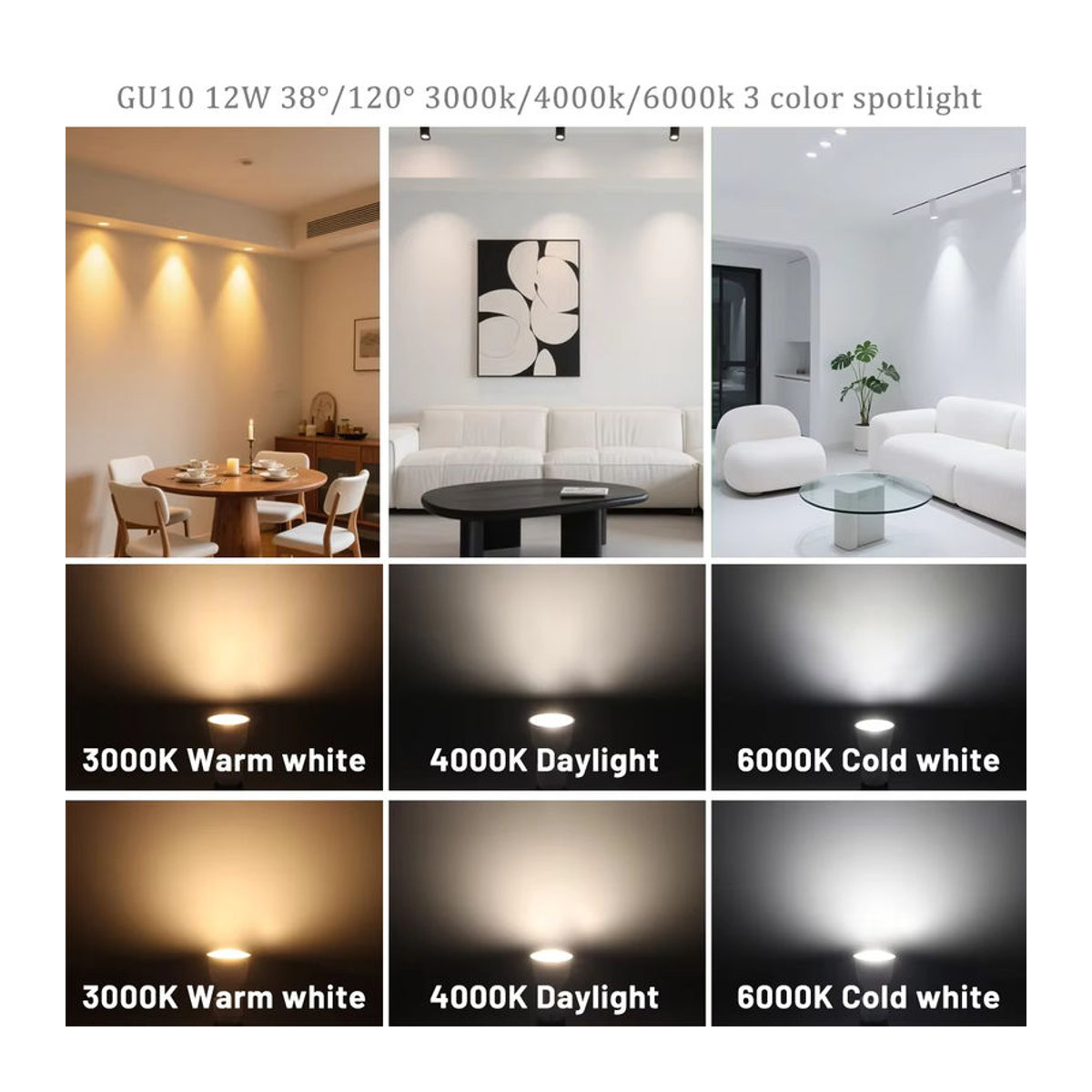 Gatetop GU10 LED Strahler 12W Mais Lampe für 220V-240V energiesparend - Bild 4