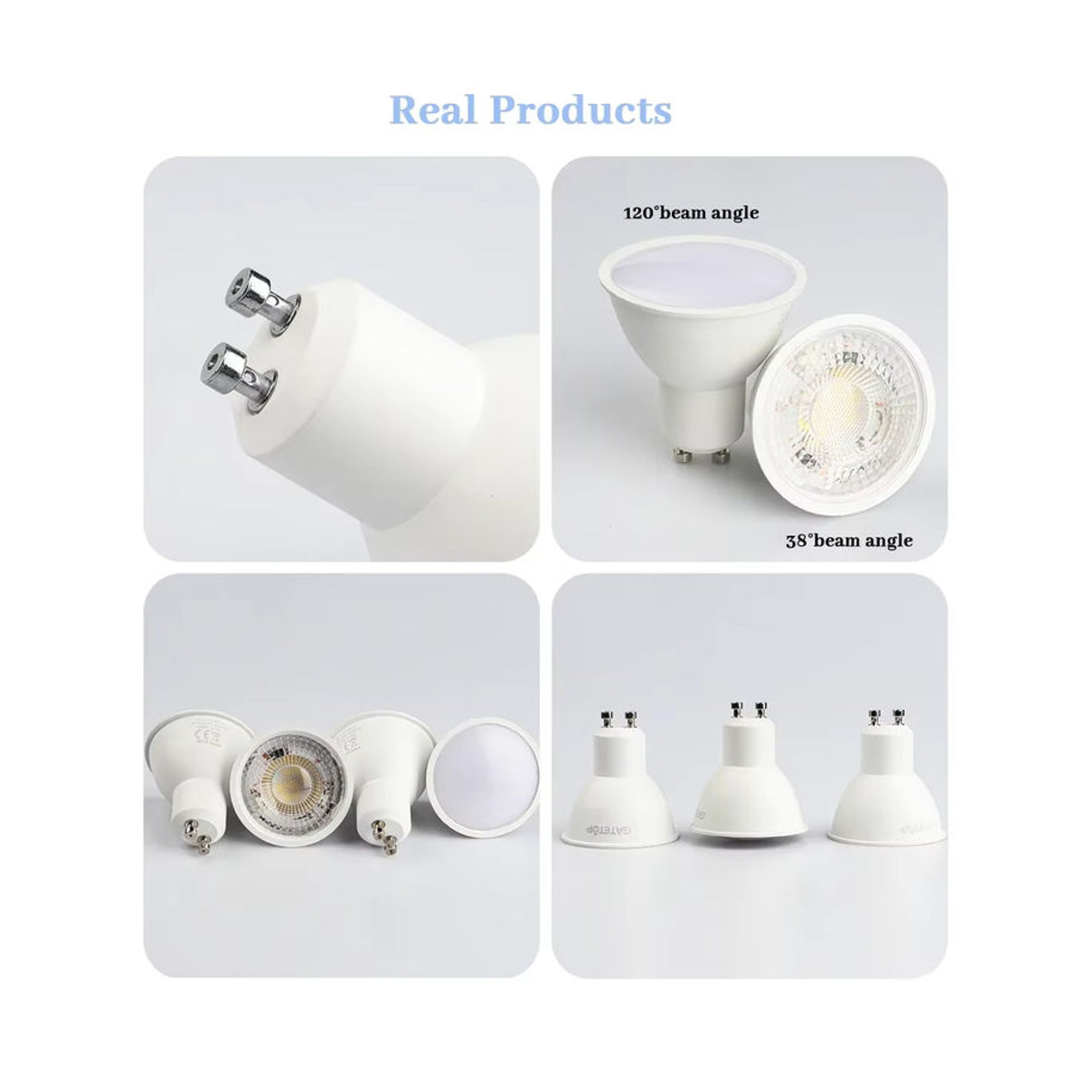 Gatetop LED GU10 Strahler Set 3 Stück, flimmerfrei, Ersatz für 50W Halogenlampen, Home Beleuchtung - Bild 3