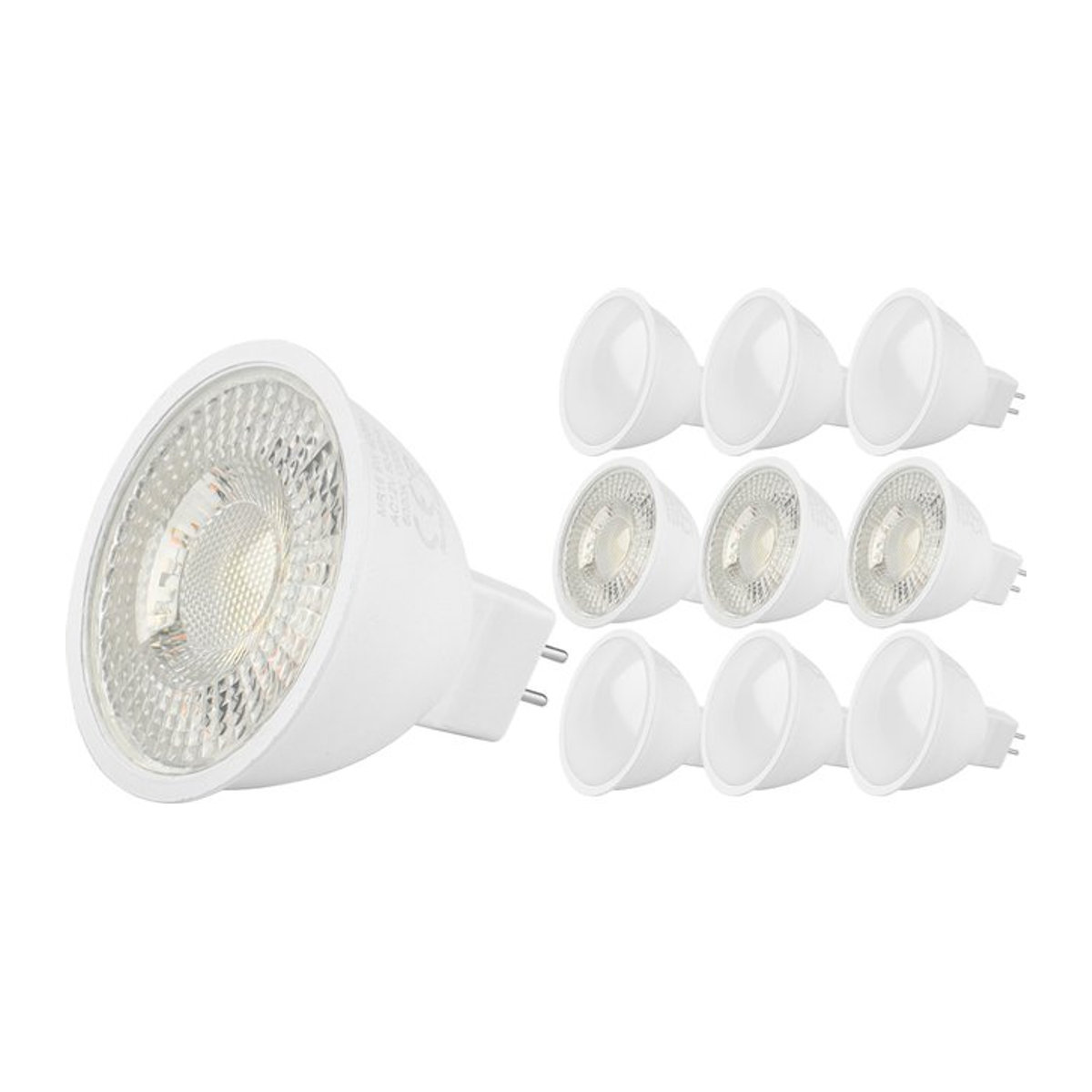 Gatetop LED Niederspannung Scheinwerfer Set 5er Los GU5.3 MR16 Warmweiß 12V - Bild 1