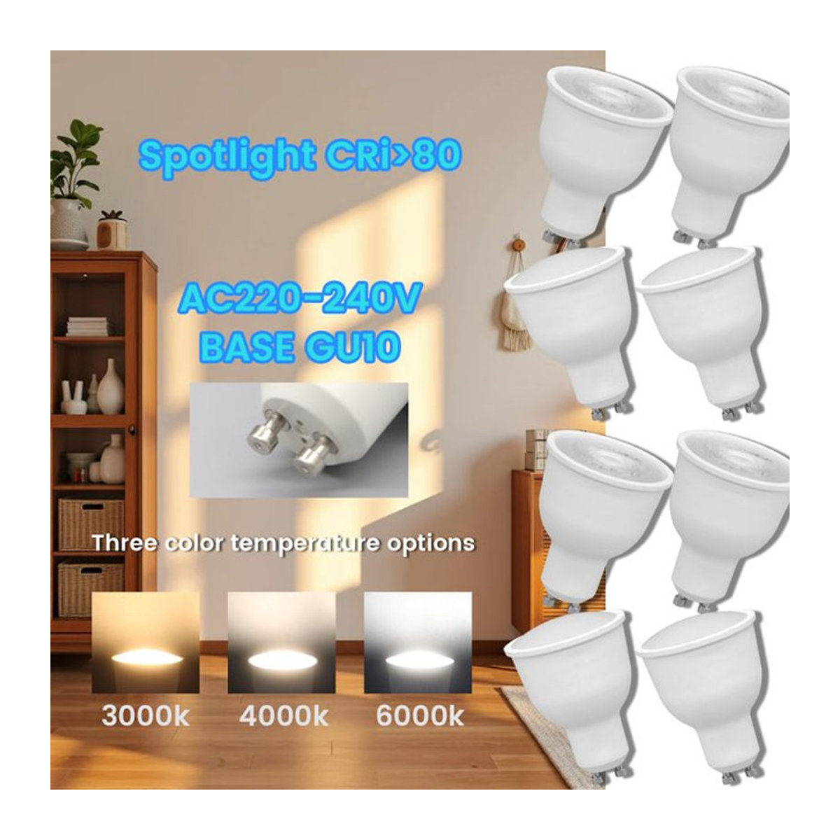 Gatetop LED Strahler GU10 12W 1080LM aus Aluminium für Home Dekoration - Bild 1