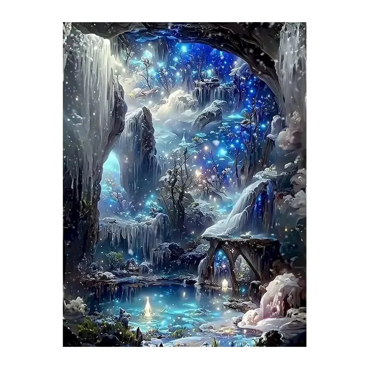 GATYZTORY 5D Diamantgemälde Landschaft Fantasy Mosaik mit vollen runden Bohrern B/H: 30 x 40 cm - Bild 4