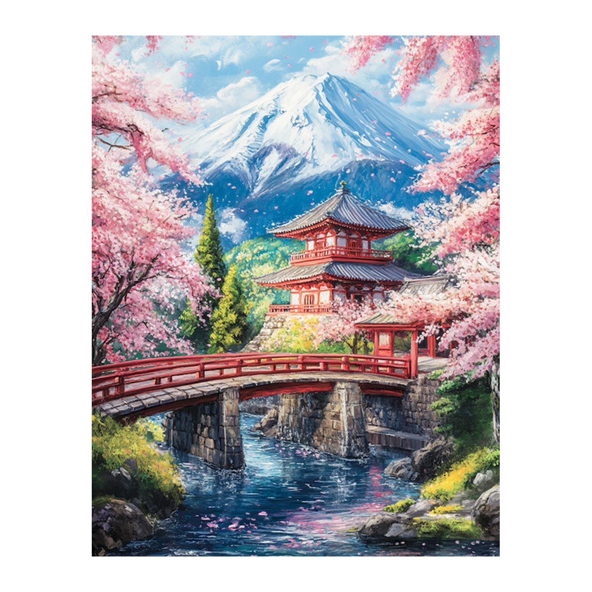 GATYZTORY Malen nach Zahlen für Erwachsene Kirschblüten DIY Kunstwerk mit floralem Design, mehrfarbig, B: 40 cm x H: 50 cm - Bild 1