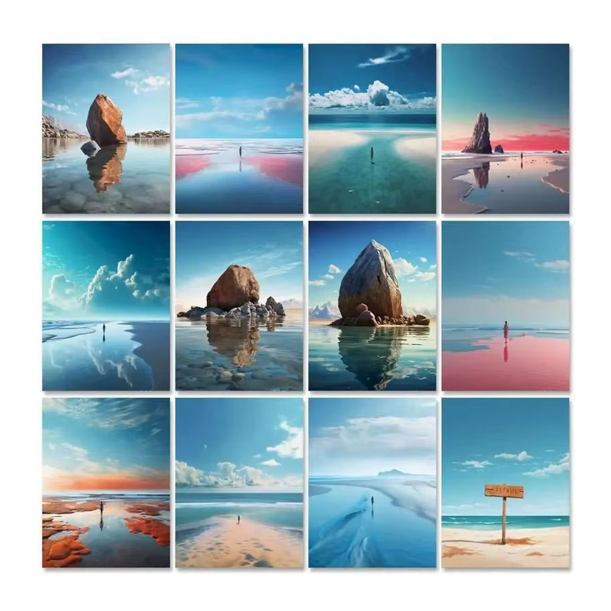 GATYZTORY Malen nach Zahlen Set Landschaft mit floralem Motiv auf weißer Leinwand als DIY Wandkunst für dein Zuhause - Bild 3