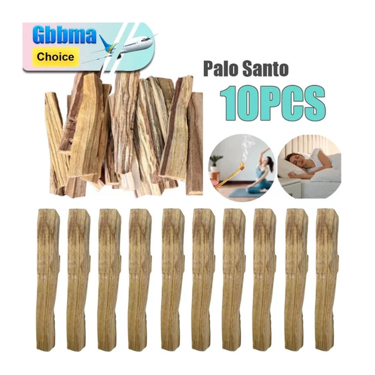 Gbbma Palo Santo Sticks aus natürlichem Holz in Braun zur Dekoration und als Räucherstäbchen - Bild 1