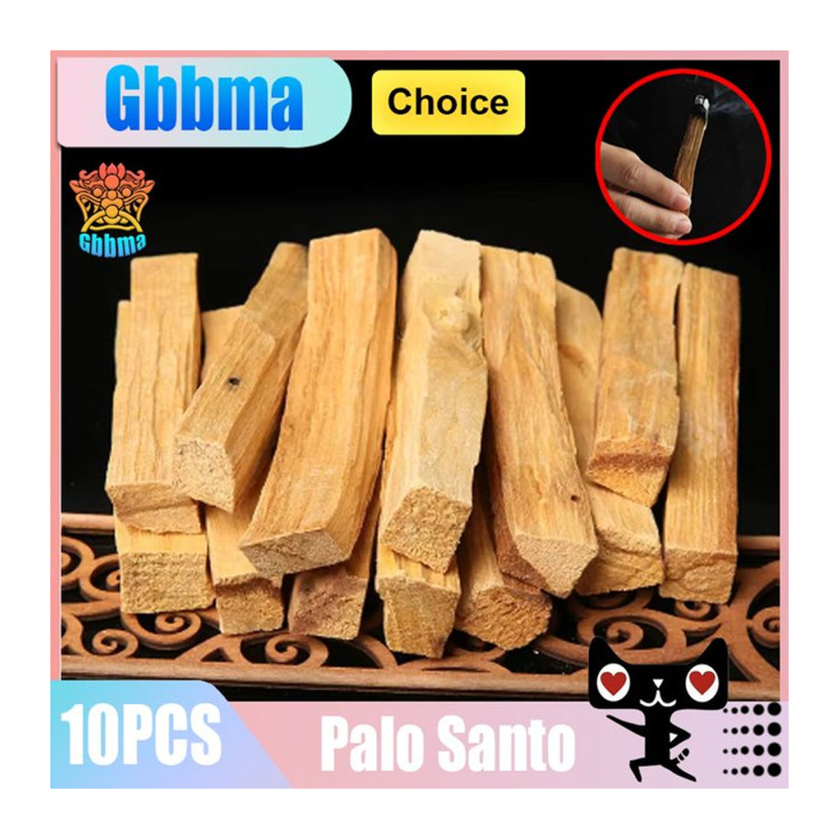 GBBMA Palo Santo Sticks Räucherstäbchen aus braunem Holz für Yoga und Aromatherapie - Bild 1