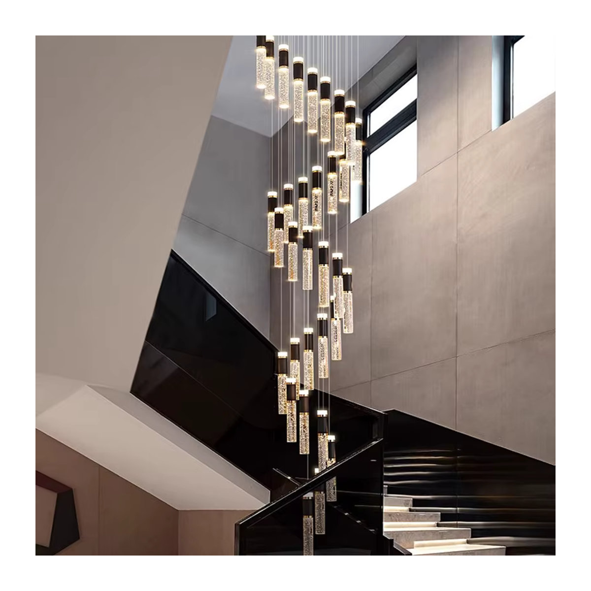 Gbbmade Moderne Ring LED Pendelleuchte in Schwarz/Weiß für Wohnzimmer und Esszimmer - Bild 3