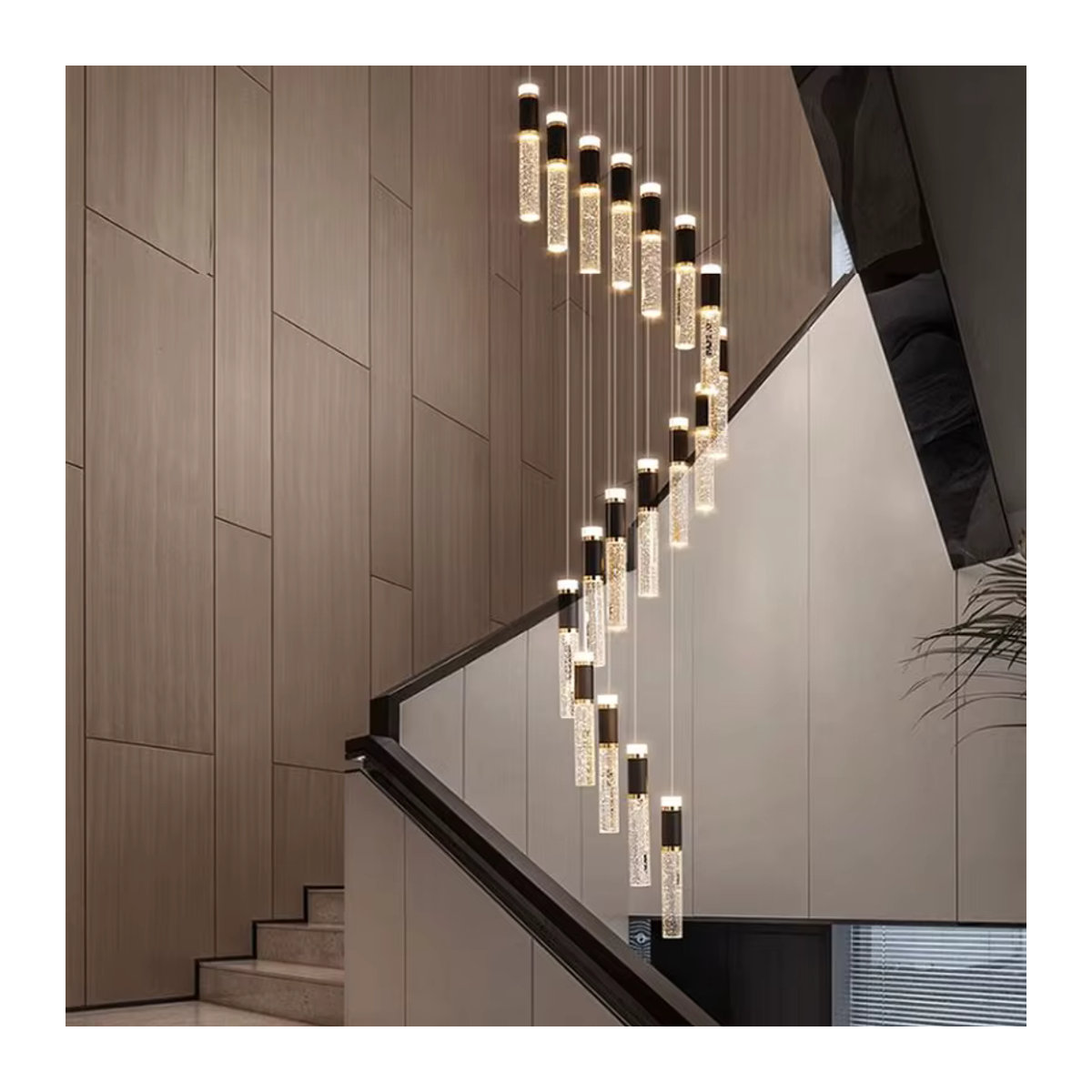 Gbbmade Moderne Ring LED Pendelleuchte in Schwarz/Weiß für Wohnzimmer und Esszimmer - Bild 4