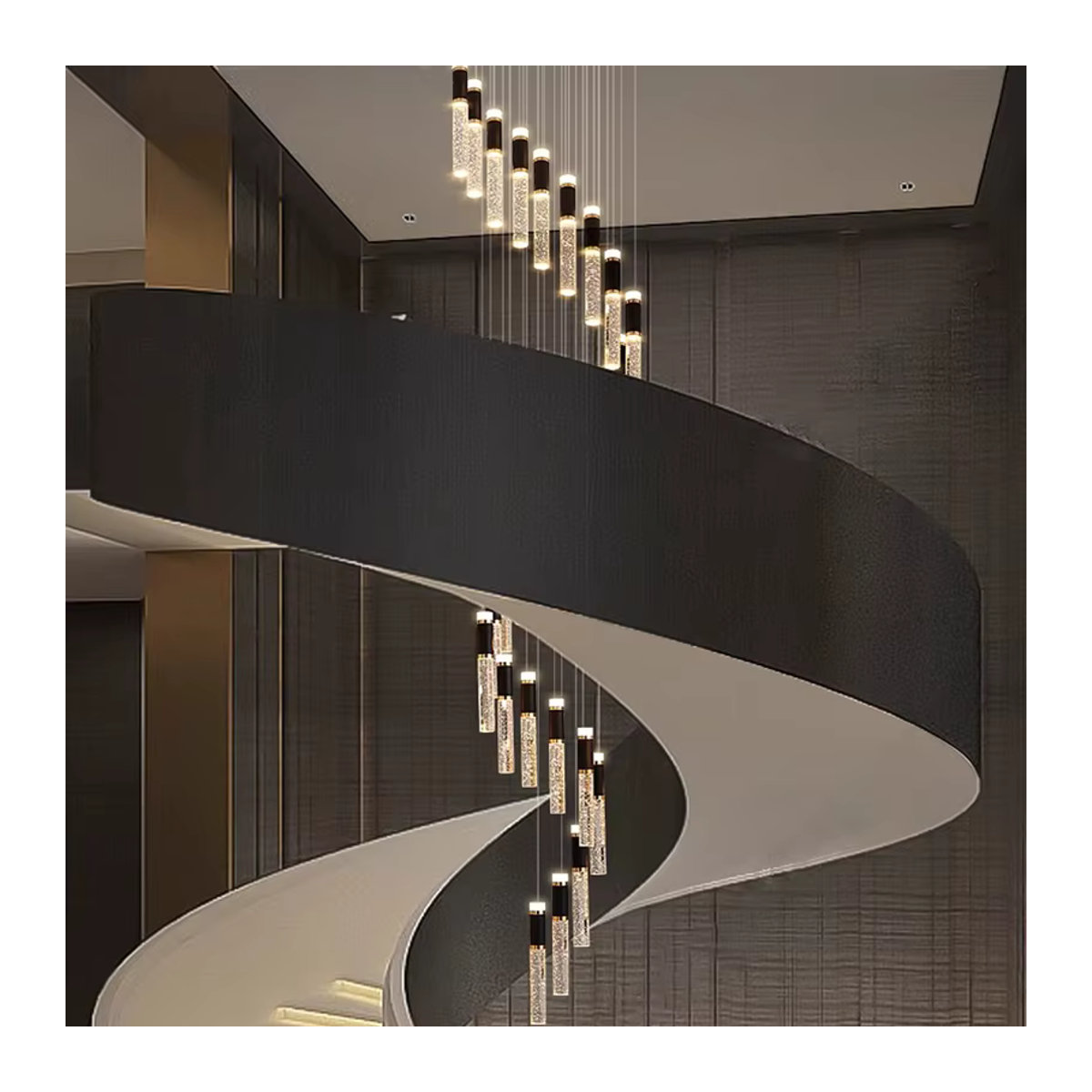 Gbbmade Moderne Ring LED Pendelleuchte in Schwarz/Weiß für Wohnzimmer und Esszimmer - Bild 5