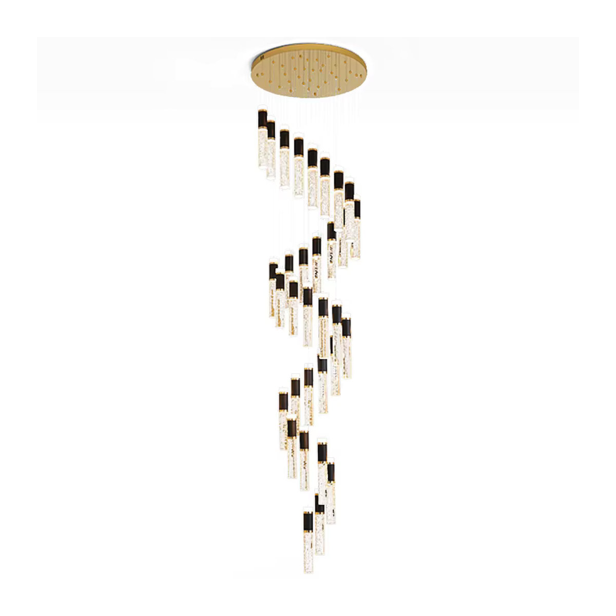 Gbbmade Moderne Ring LED Pendelleuchte in Schwarz/Weiß für Wohnzimmer und Esszimmer - Bild 7