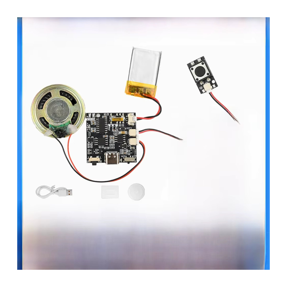 GC06/GC06A Musikmodul für Grußkarten mit MP3-Download und Sprachaufnahme in Schwarz - Bild 7