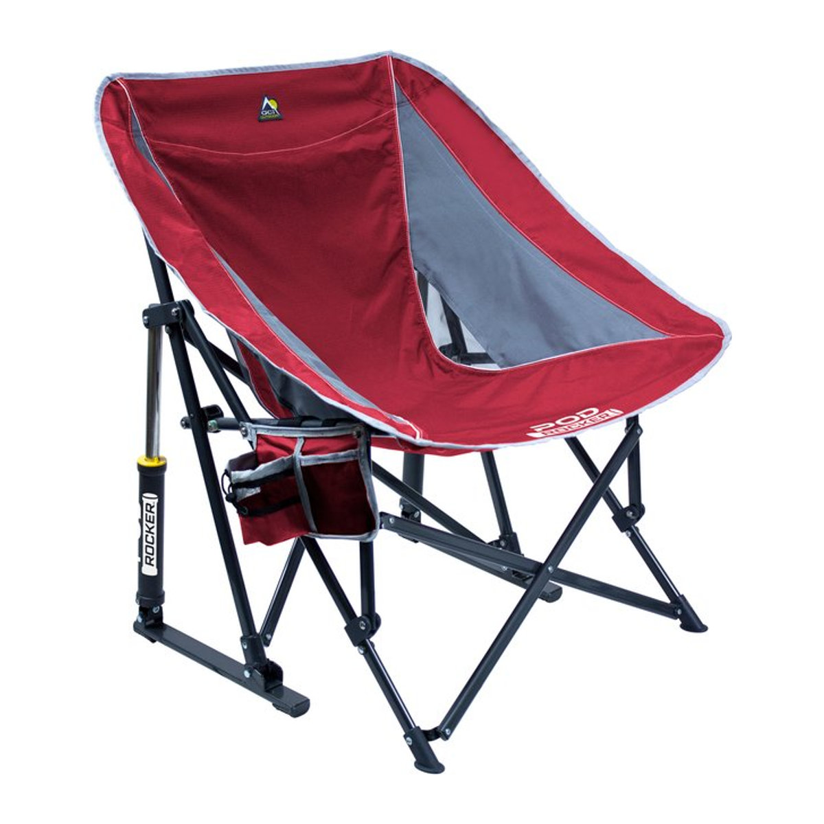 GCI Campingstuhl mit Schaukelfunktion in Rot aus Stahl und Polyester - Bild 1