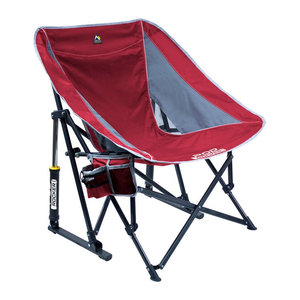 GCI Campingstuhl mit Schaukelfunktion in Rot aus Stahl und Polyester