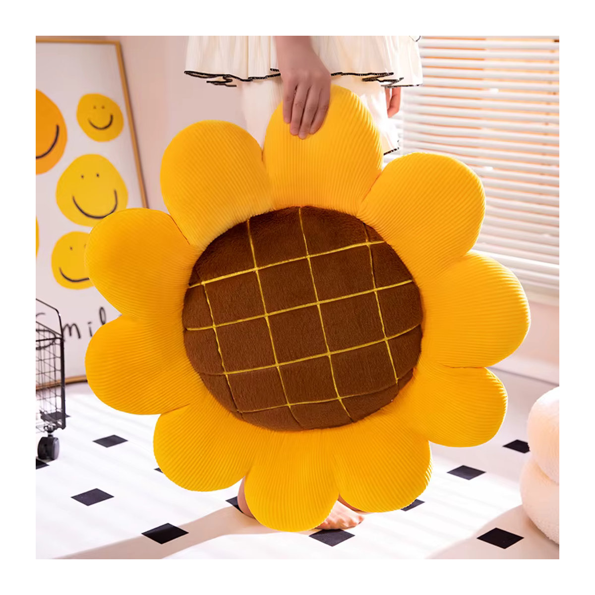 GDzaccly Sonnenblume Plüschkissen Gelb als weiches Dekokissen und Geschenk für Mädchen - Bild 5