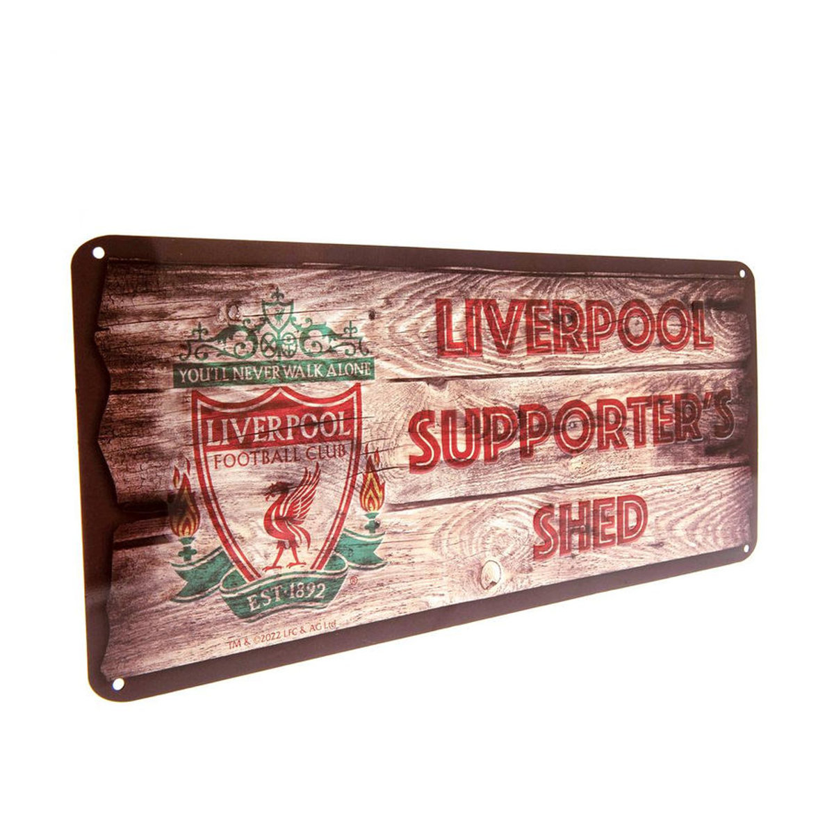 Gedenktafel Liverpool FC Supporters Shed aus Metall in Braun im Vintage-Design - Bild 2