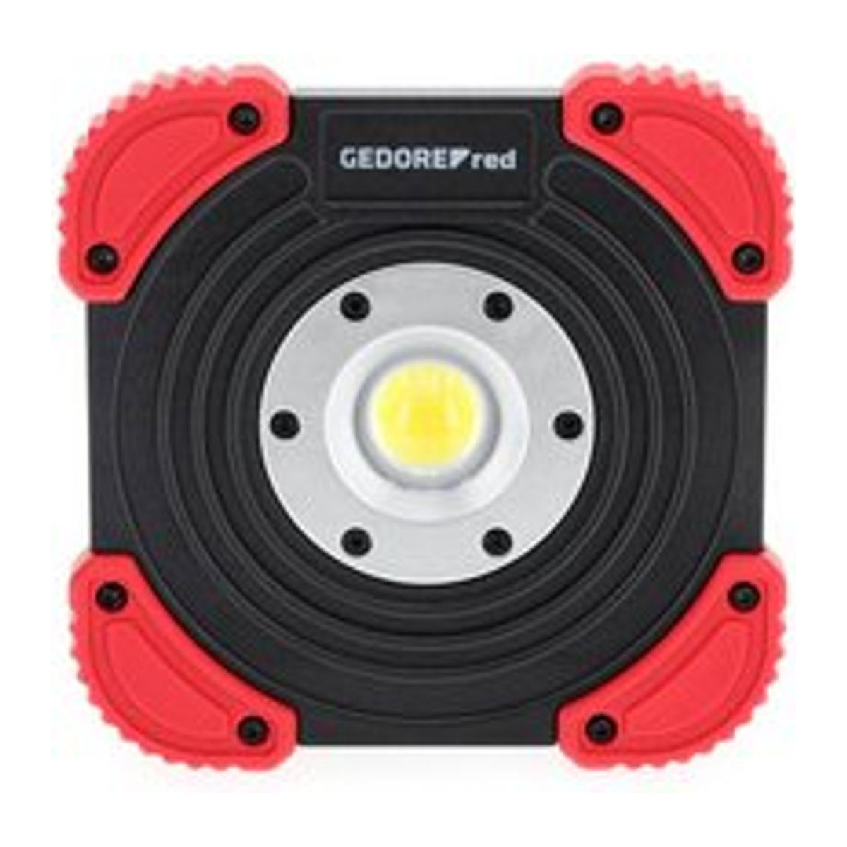 Gedore LED Arbeitsleuchte akkubetrieben 1400 lm, Schwarz-Rot, IP 64 - Bild 1