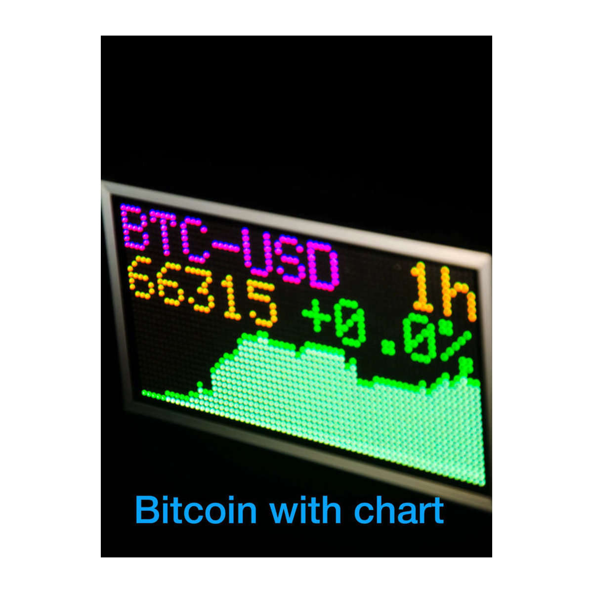 GeekMagic Wanduhr und Bitcoin Price Ticker Display mit großem Pixel-Bildschirm, Schwarz, Durchmesser: 20,3 cm - Bild 2
