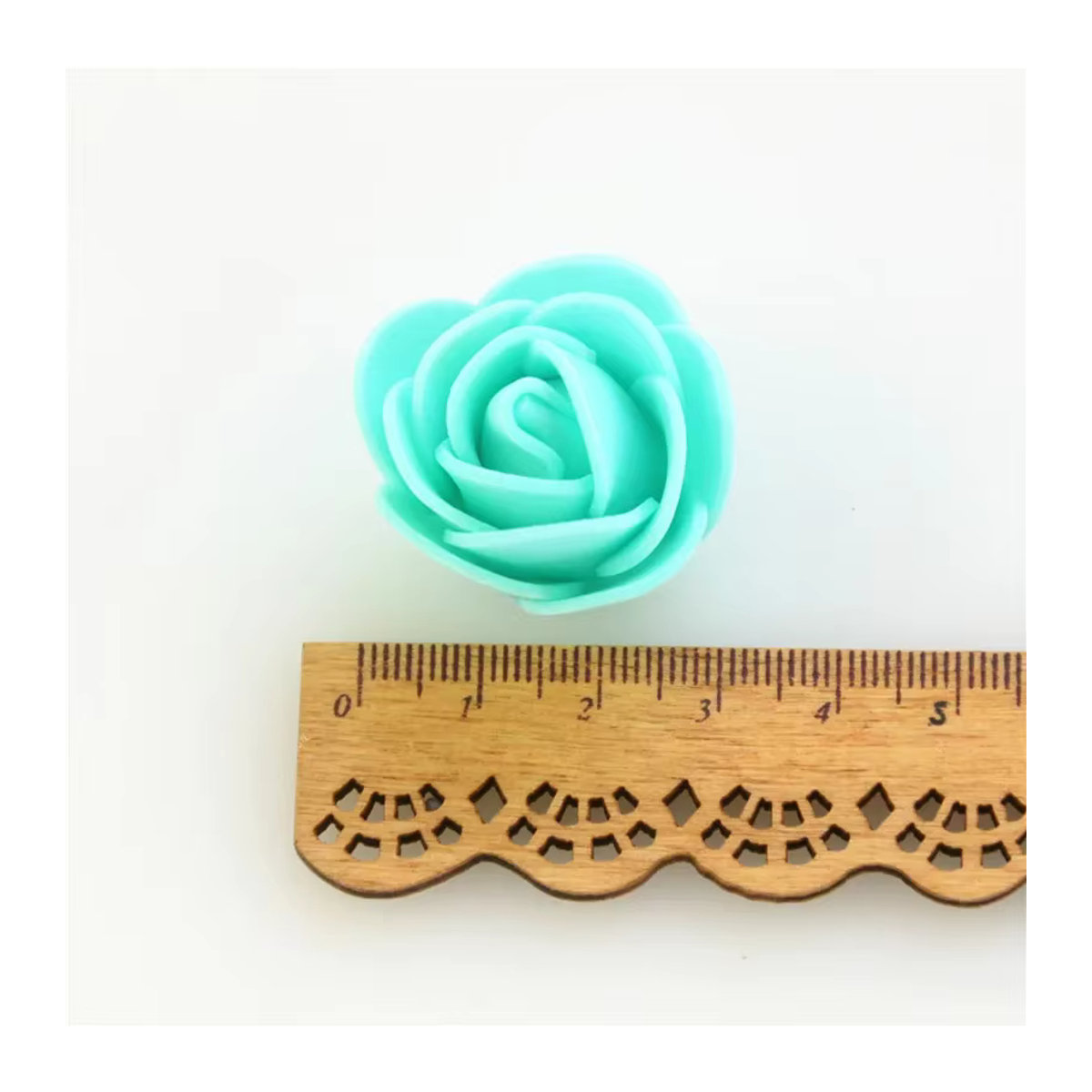 gEIAN Mini PE Schaum Rosen Blumenköpfe künstlich für DIY Dekoration, mehrfarbig und orange, Durchmesser: 3 cm - Bild 2