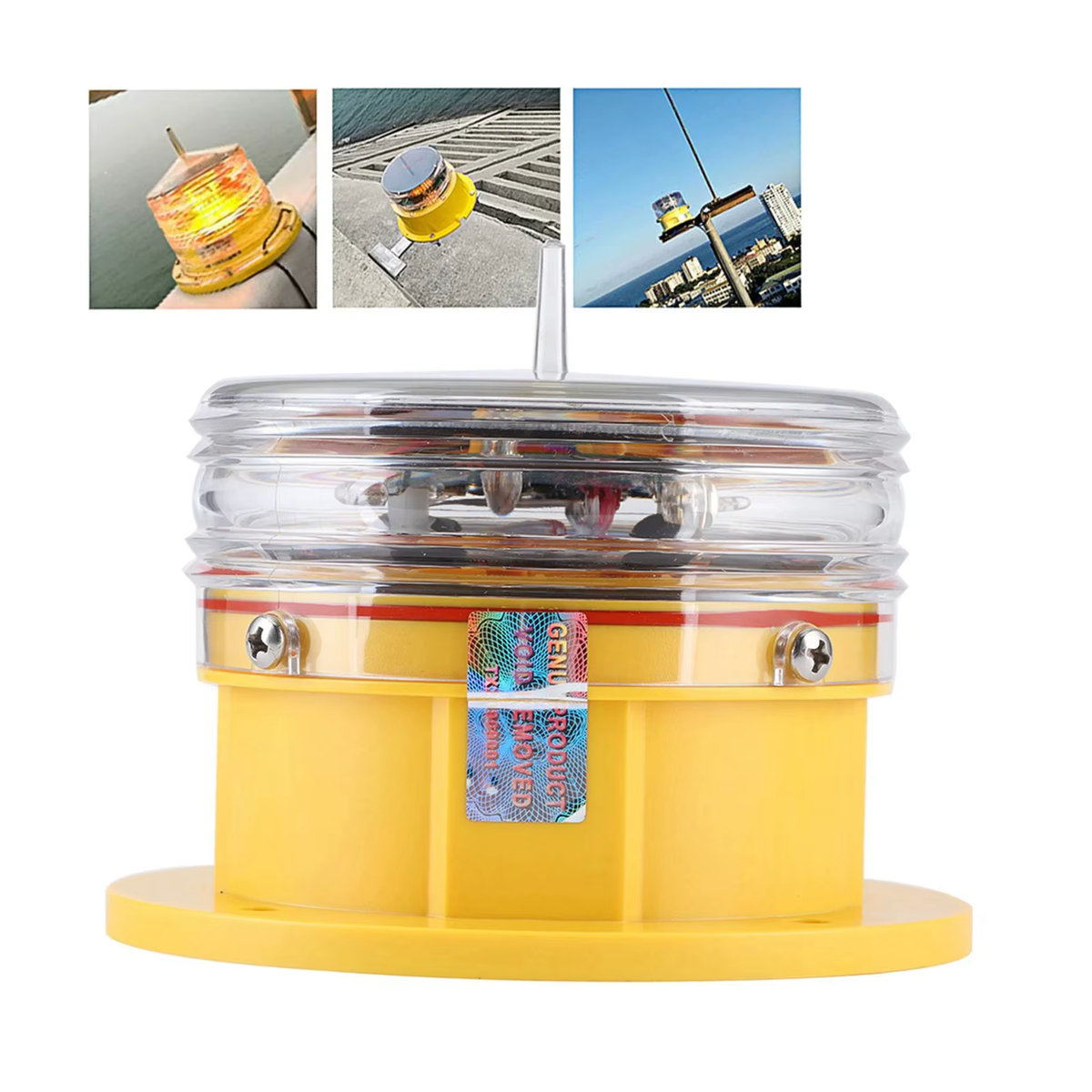 Gelbe LED Solarleuchte IP68 wasserdicht mit 360 Grad Beleuchtung für Schiffe und Marine-Anwendungen - Bild 6