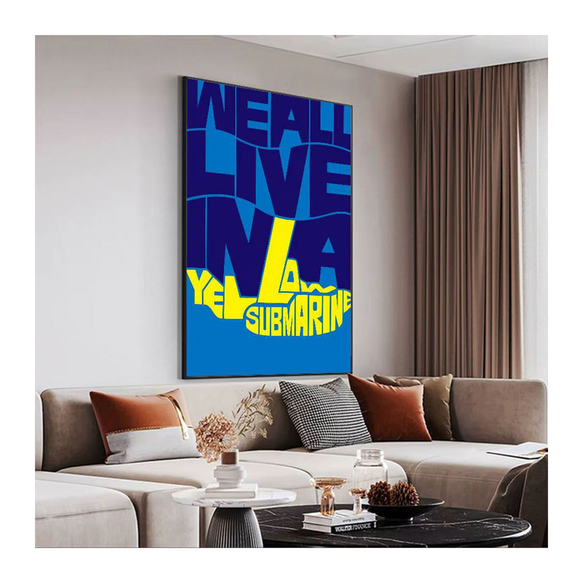 Gelbes U-Boot Anime Poster im Vintage-Stil als klebrige Wanddekoration für dein Zuhause - Bild 3