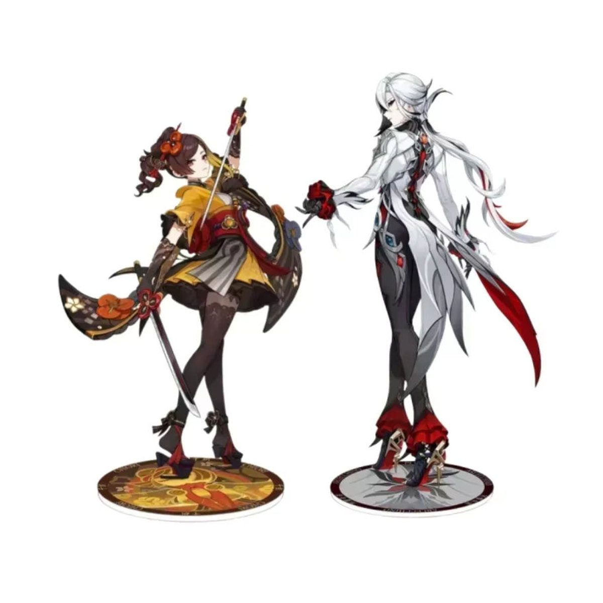 Genshin Impact Acryl-Aufsteller mit Charakteren Arlecchino und Chiori, mehrfarbiges Anime-Display aus Kunstharz und Kunststoff - Bild 3