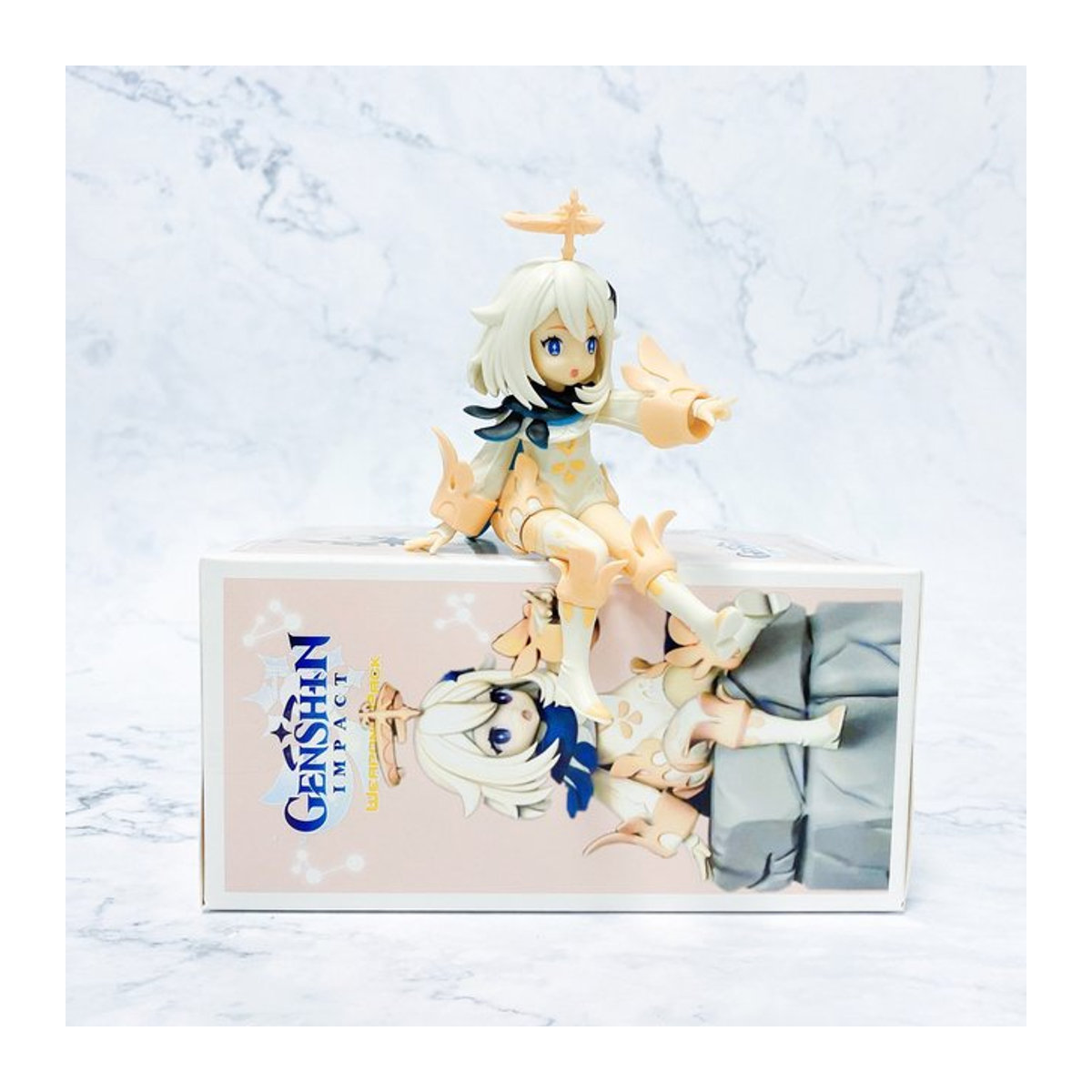Genshin Impact Anime Actionfigur Paimon in Weiß, Höhe: 12 cm - Bild 1