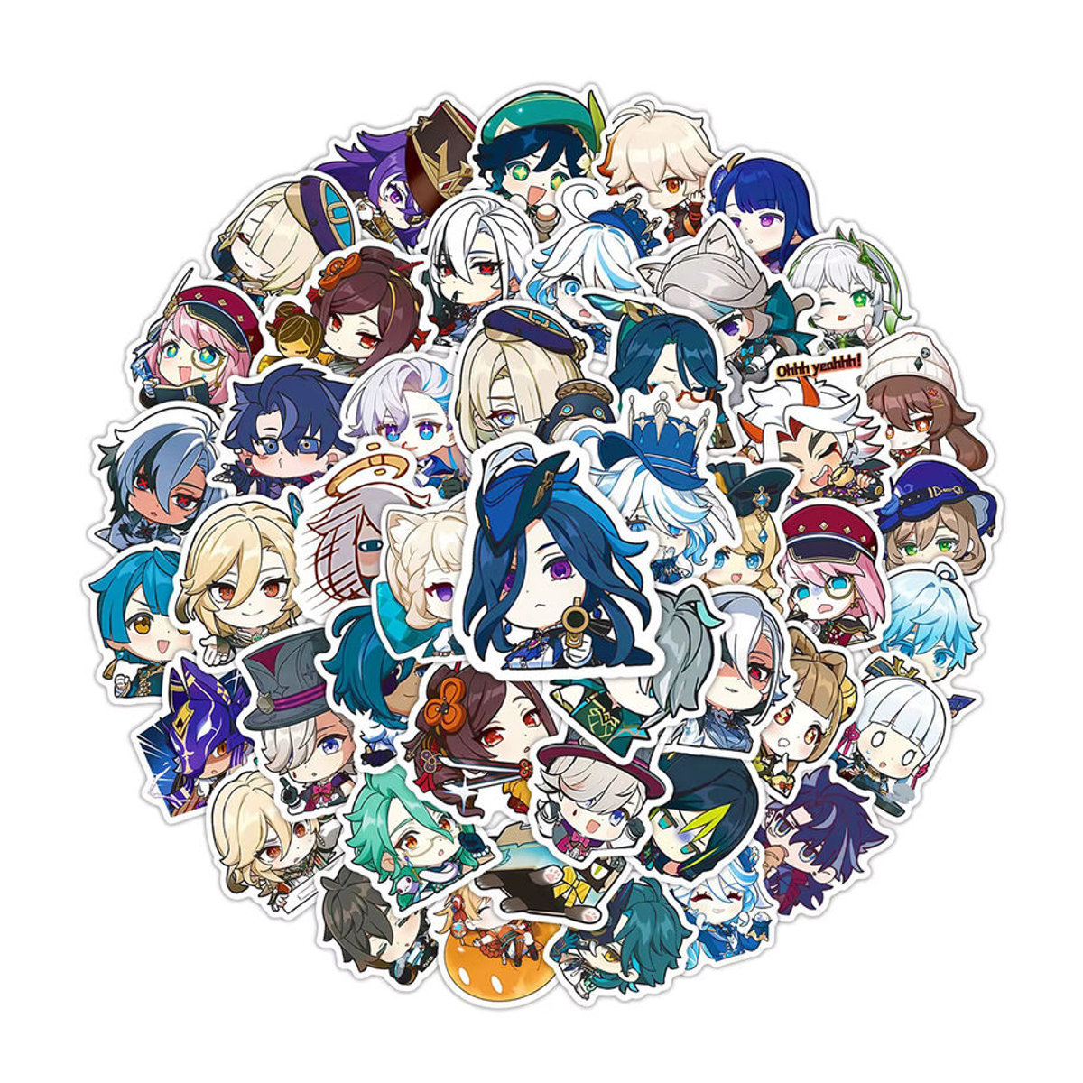 Genshin Impact Anime Aufkleber Set für Skateboard und Kühlschrank mehrfarbig - Bild 2