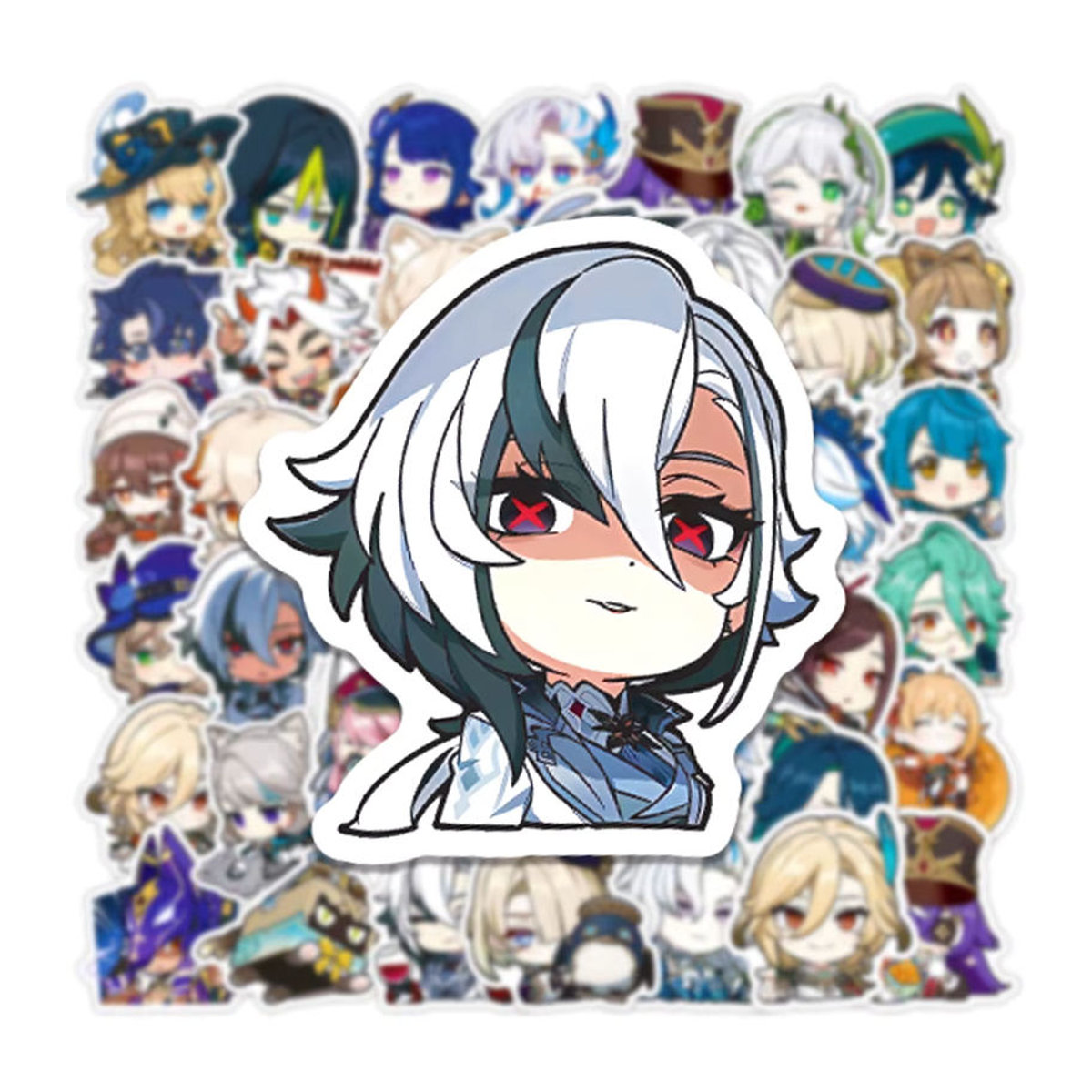 Genshin Impact Anime Aufkleber Set für Skateboard und Kühlschrank mehrfarbig - Bild 4