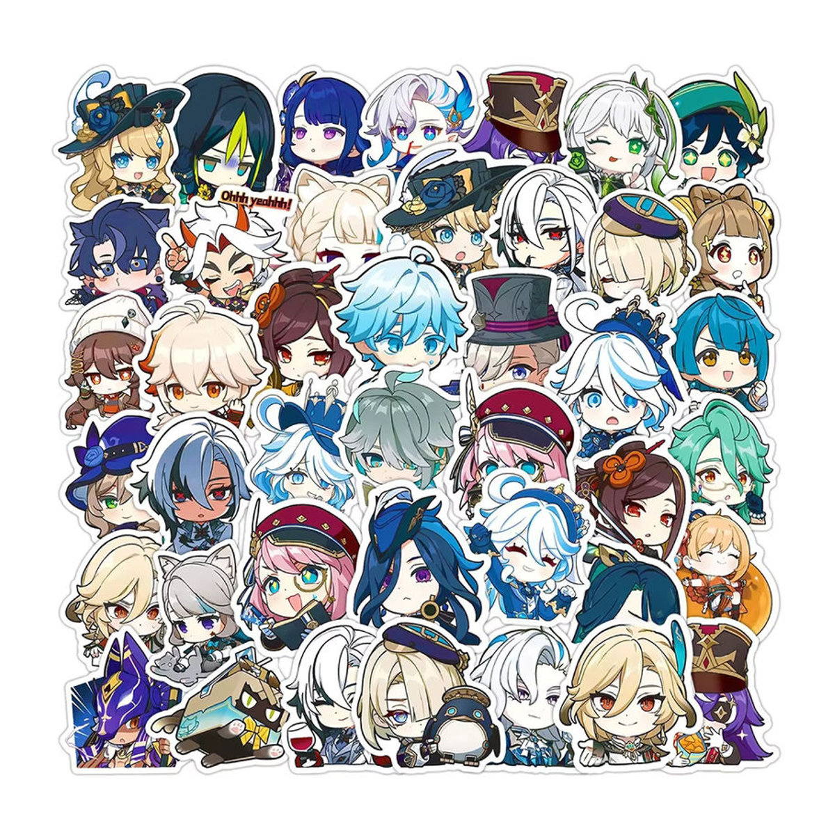 Genshin Impact Anime Aufkleber Set für Skateboard und Kühlschrank mehrfarbig - Bild 6