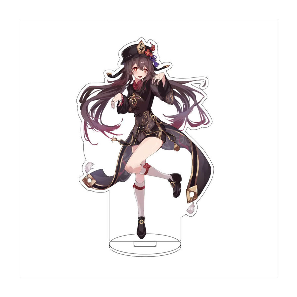 Genshin Impact Hu Tao Anime Acryl-Aufsteller, mehrfarbige Figur aus Kunststoff, Höhe: 16 cm - Bild 2