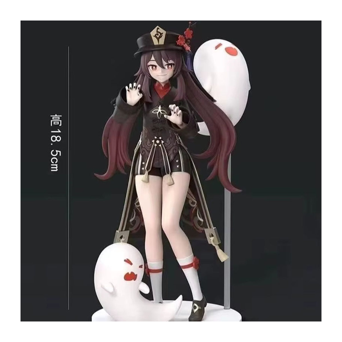 Genshin Impact Hu Tao und Raiden Shogun Actionfiguren als Kawaii Cartoon Modell Puppen aus Kunststoff in Schwarz als Desktop Ornamente - Bild 2