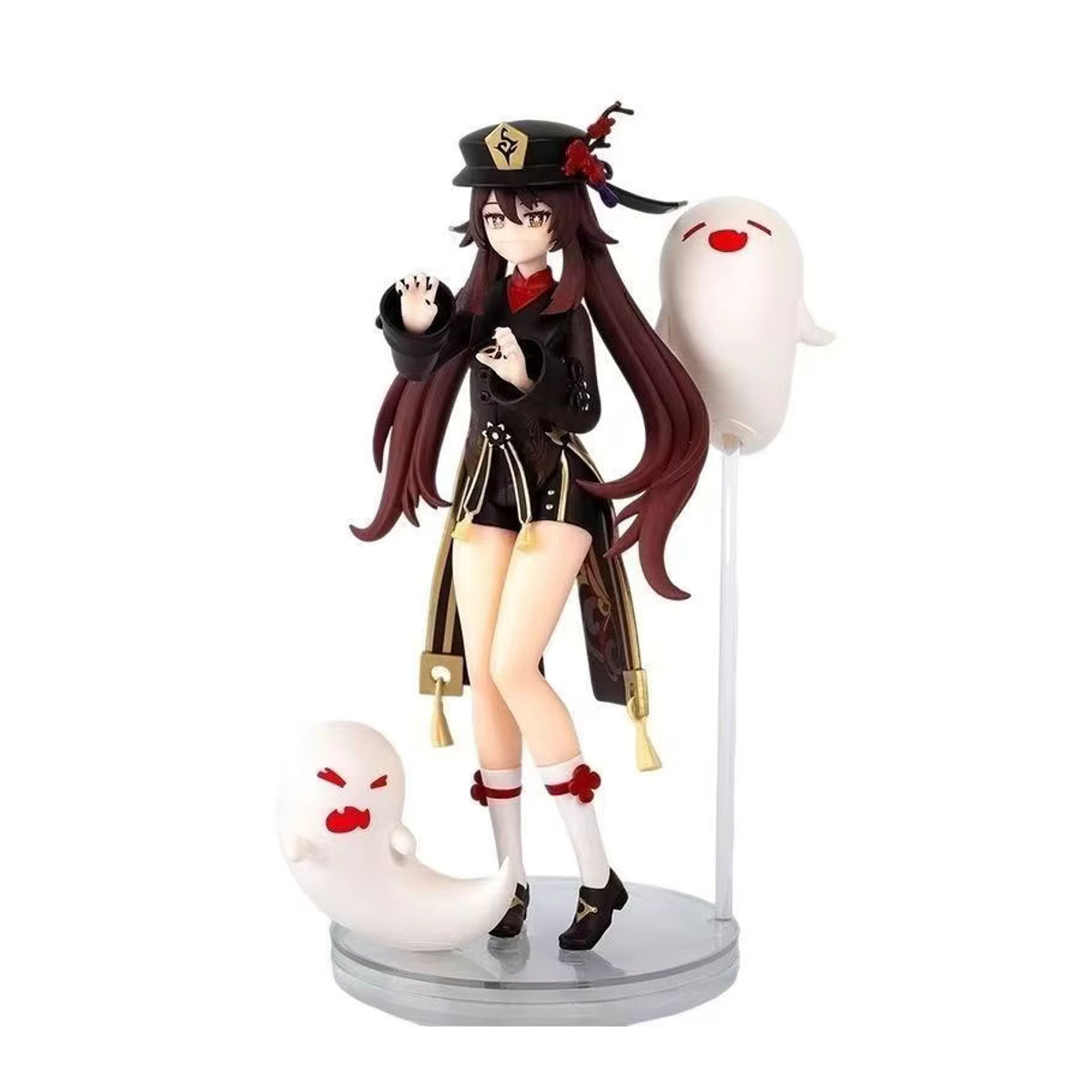 Genshin Impact Hu Tao und Raiden Shogun Actionfiguren als Kawaii Cartoon Modell Puppen aus Kunststoff in Schwarz als Desktop Ornamente - Bild 4