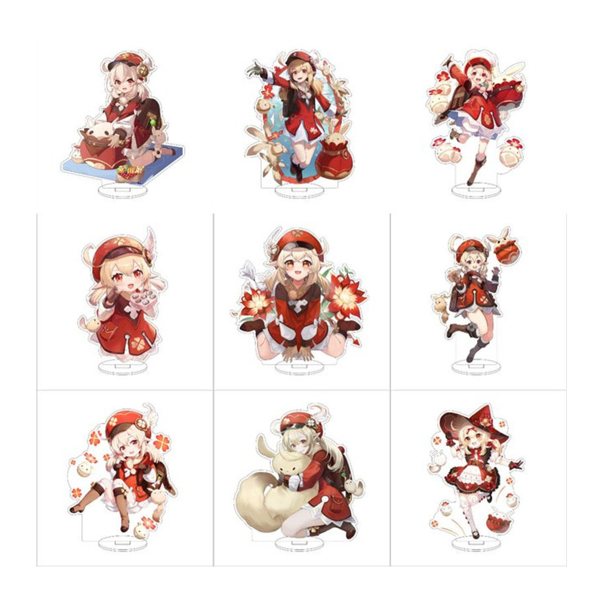Genshin Impact Klee Anime Acryl Aufsteller, mehrfarbige Figur aus Kunststoff, Höhe: 16 cm - Bild 1