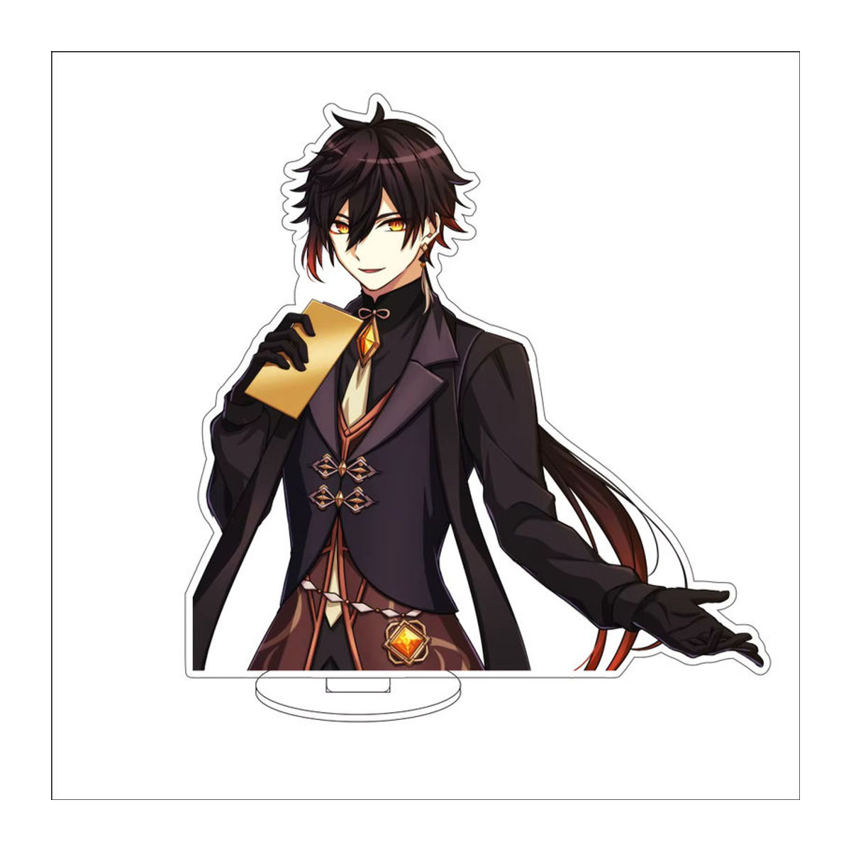 Genshin Impact Morax Anime Acryl Aufsteller, mehrfarbige Figur aus Kunststoff, Höhe: 16 cm - Bild 2