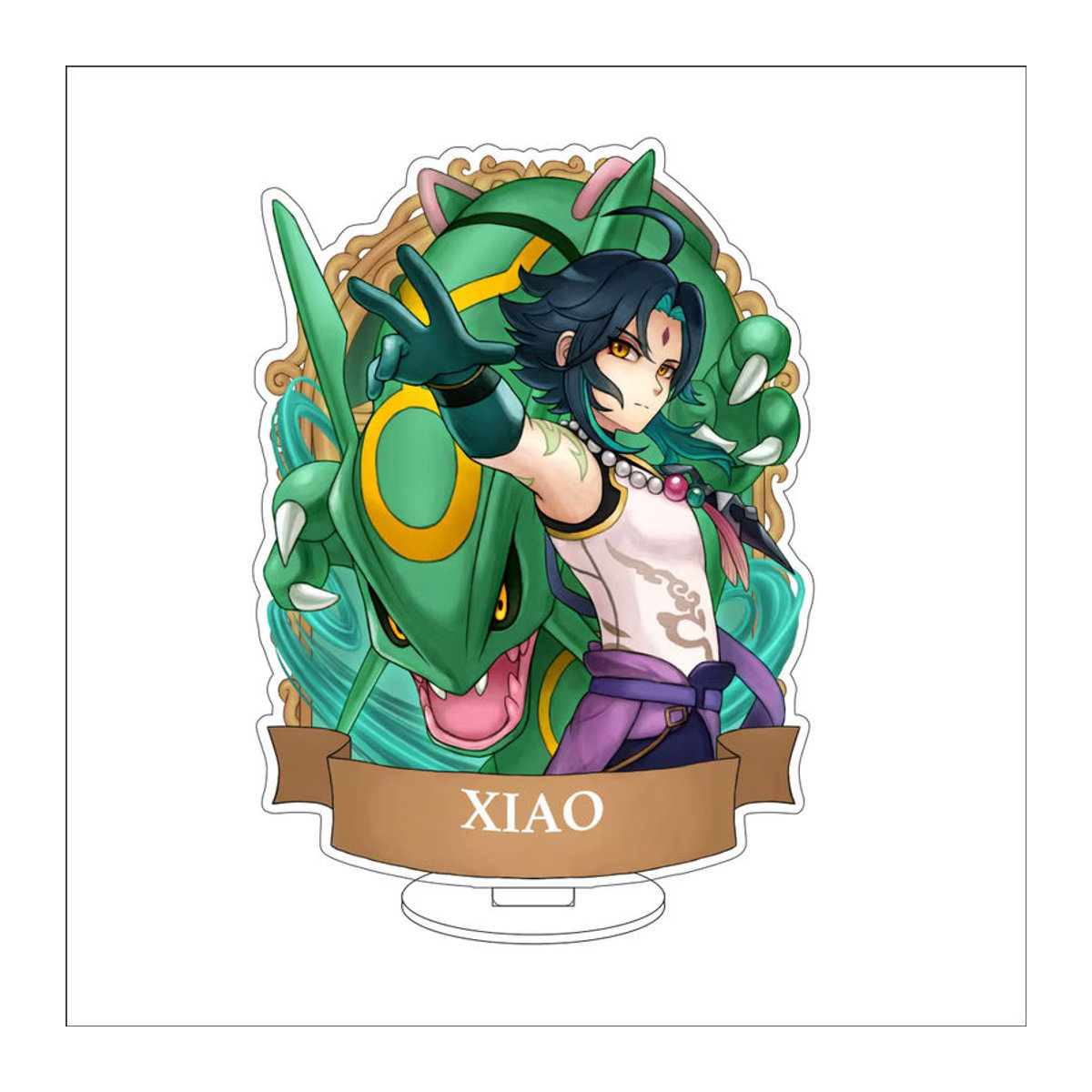 Genshin Impact Xiao Anime Figur als dekoratives Standmodell aus Kunststoff, Höhe: 16 cm, mehrfarbig - Bild 5