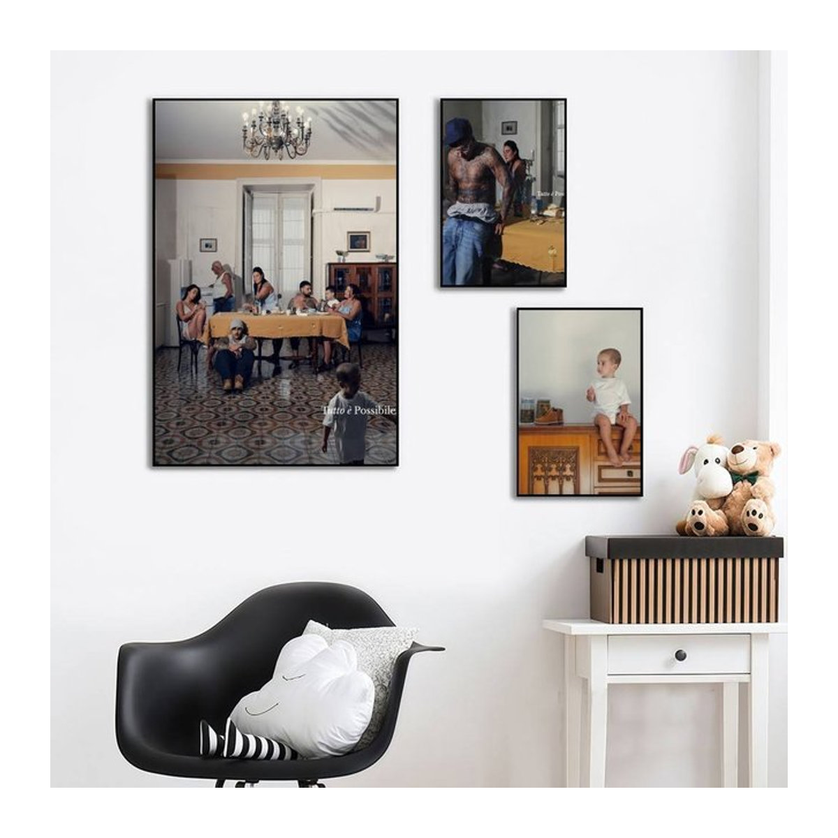 Geolier TUTTO e POSSIBILE Eleganter Poster-Aufkleber, mehrfarbig, B: 35 cm, H: 25 cm, T: 25 cm - Bild 1