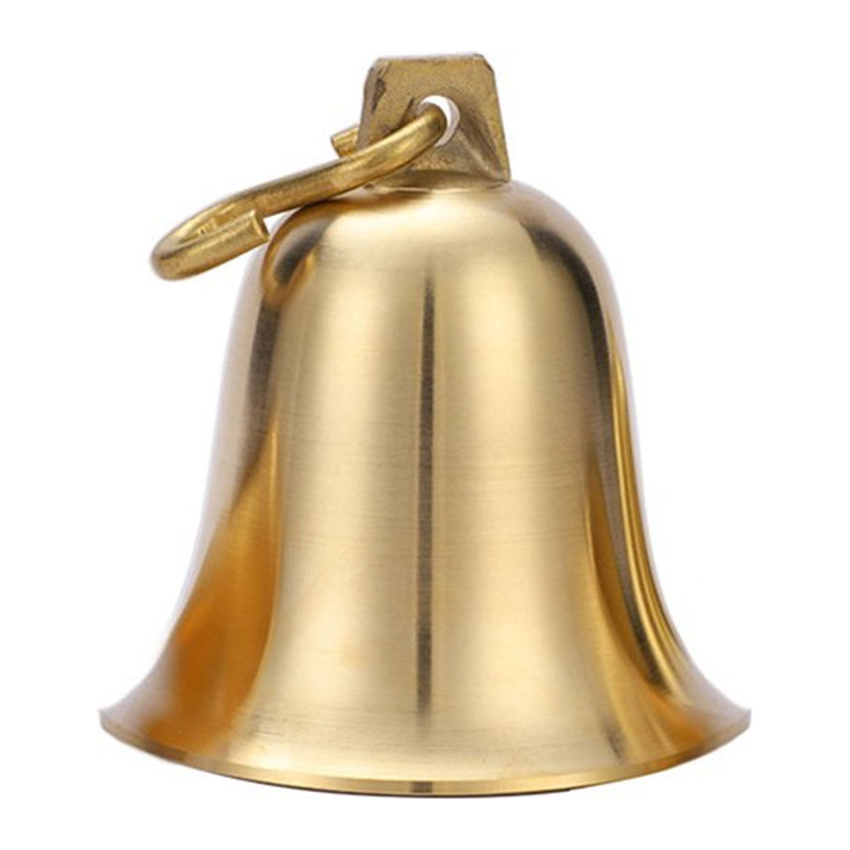 Geometrische Windspiel Glocke aus Kupfer und Messing in Gold für Garten und Hof zur hängenden Dekoration - Bild 1