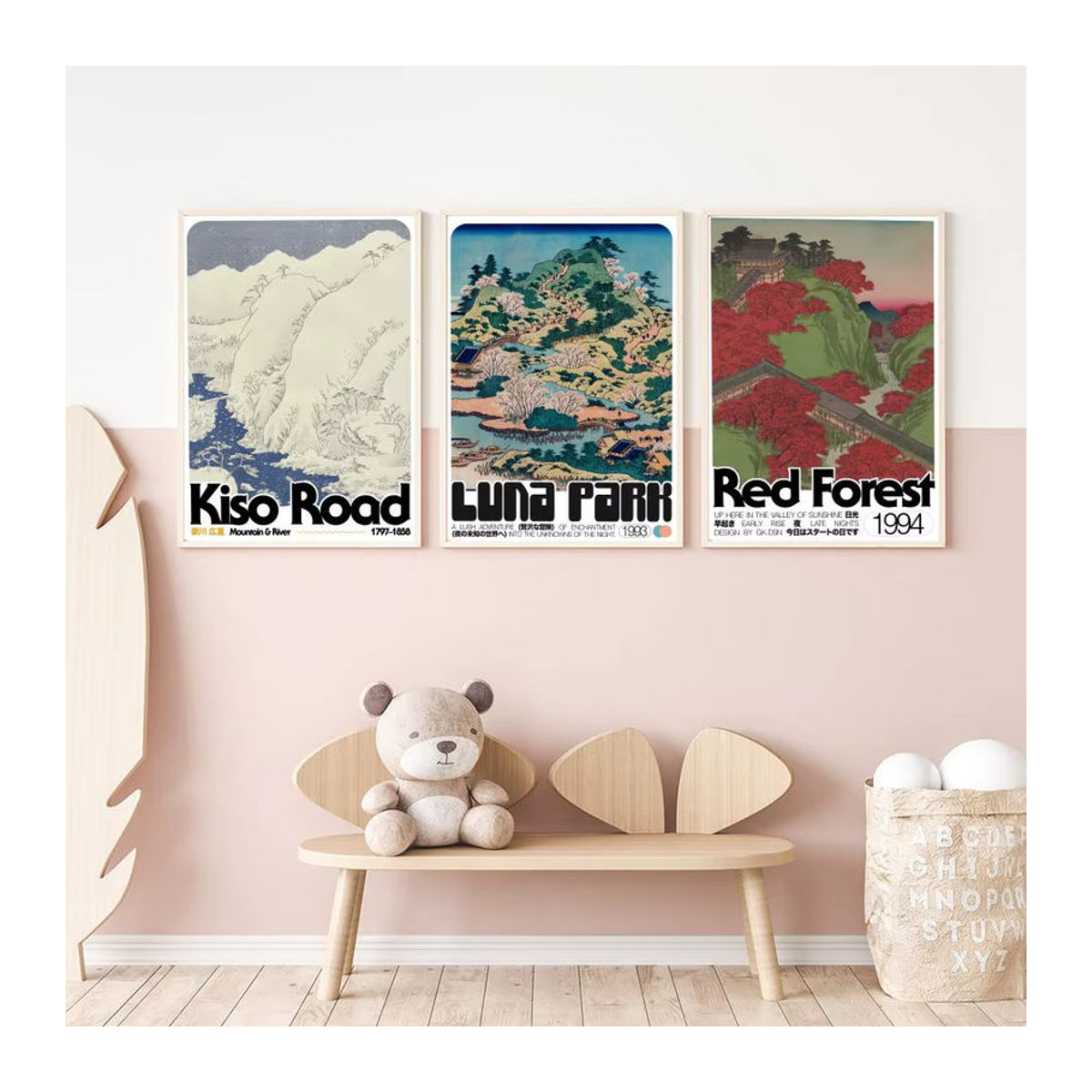 George Kempster Poster Landschaft Vintage Wandkunst mehrfarbig selbstklebend Hochformat - Bild 3