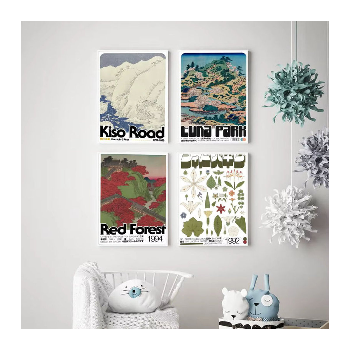 George Kempster Poster Landschaft Vintage Wandkunst mehrfarbig selbstklebend Hochformat - Bild 5