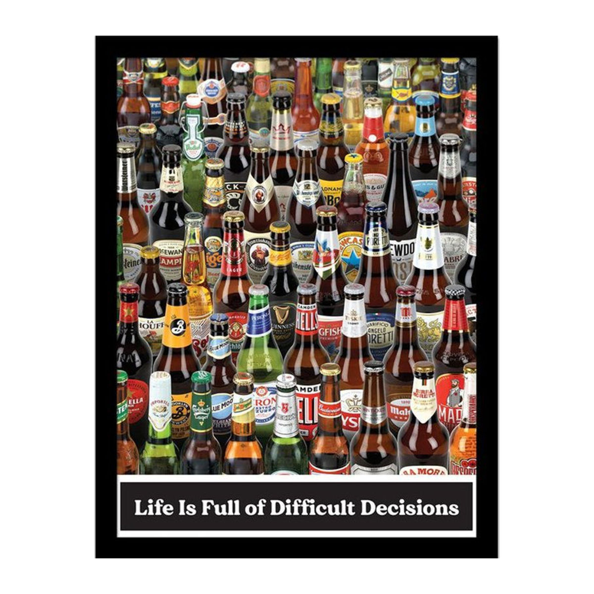 Gerahmter Druck Life Is Full Of Difficult Choices 2024 Typografie Dekoration, Farbe: Schwarz/Mehrfarbig, Breite: 40 cm, Höhe: 40 cm - Bild 1