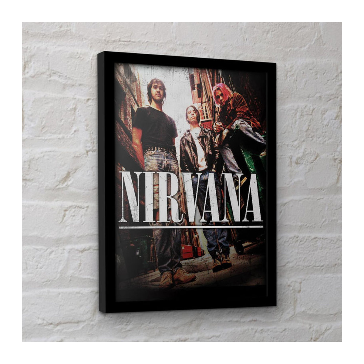 Gerahmtes Nirvana Poster in Mehrfarbig, B/H: 40 x 40 cm - Bild 3