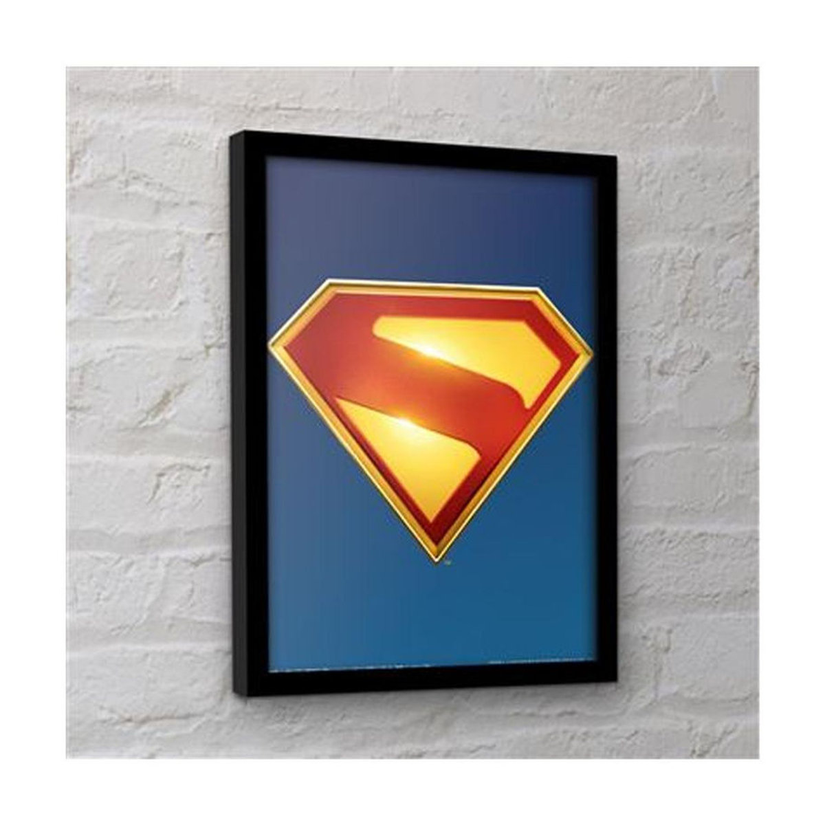 Gerahmtes Superman Logo Poster in Blau, Querformat, Breite: 45 cm, Höhe: 45 cm - Bild 2