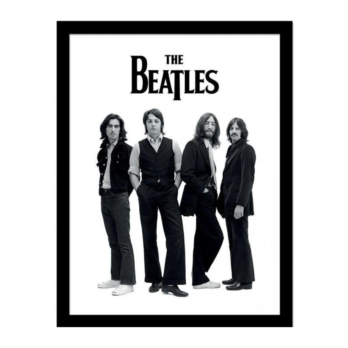 Gerahmtes The Beatles Vintage Gruppenfoto-Poster in Schwarz, Breite: 40 cm - Bild 2