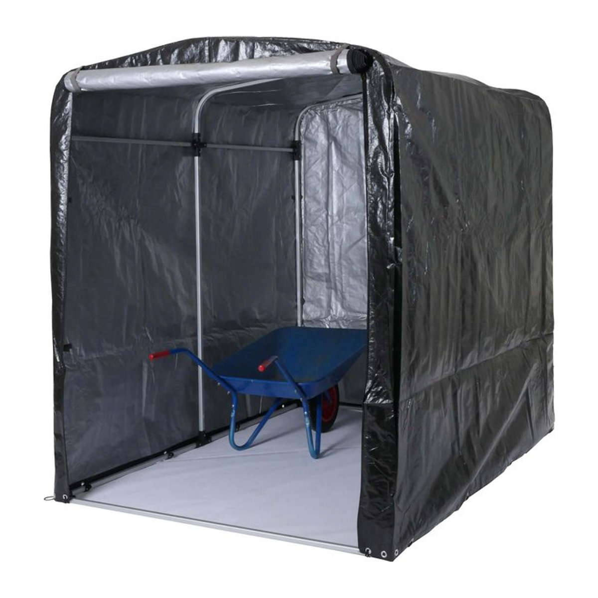 Gerätehaus MCW-N61 Gartenschuppen aus Aluminium in Anthrazit, wasserfest und UV-Schutz, B/T/H: 201 x 157 x 201 cm - Bild 1
