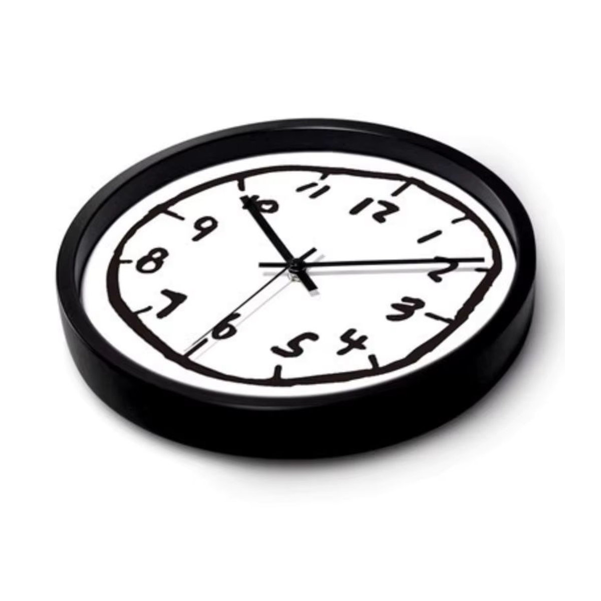 Geräuschlose runde Wanduhr für Kinderzimmer und Kindergarten in Weiß im skandinavischen Design - Bild 2