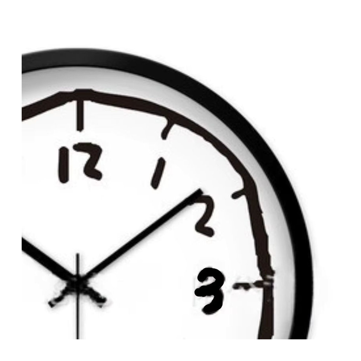 Geräuschlose runde Wanduhr für Kinderzimmer und Kindergarten in Weiß im skandinavischen Design - Bild 4