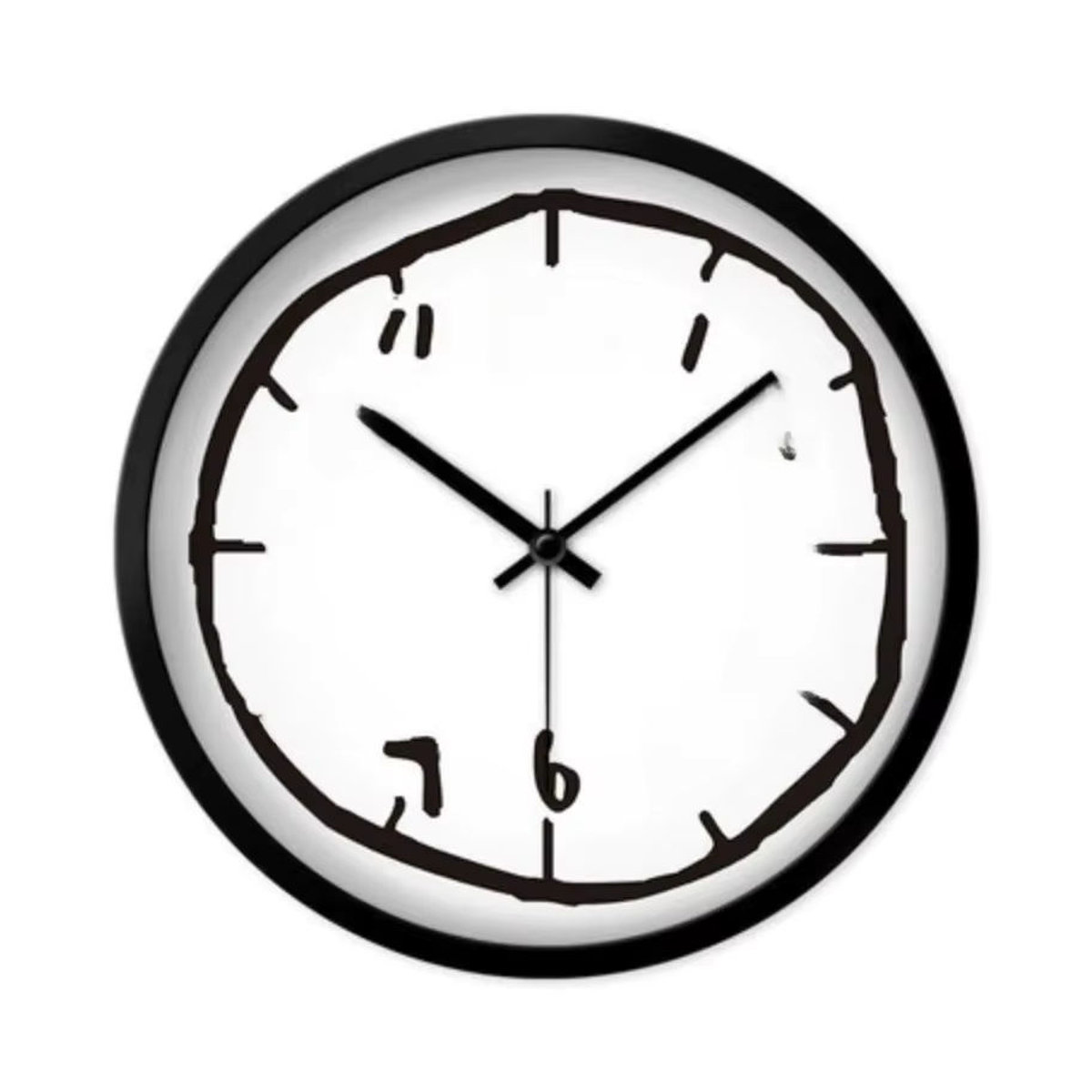 Geräuschlose runde Wanduhr für Kinderzimmer und Kindergarten in Weiß im skandinavischen Design - Bild 5