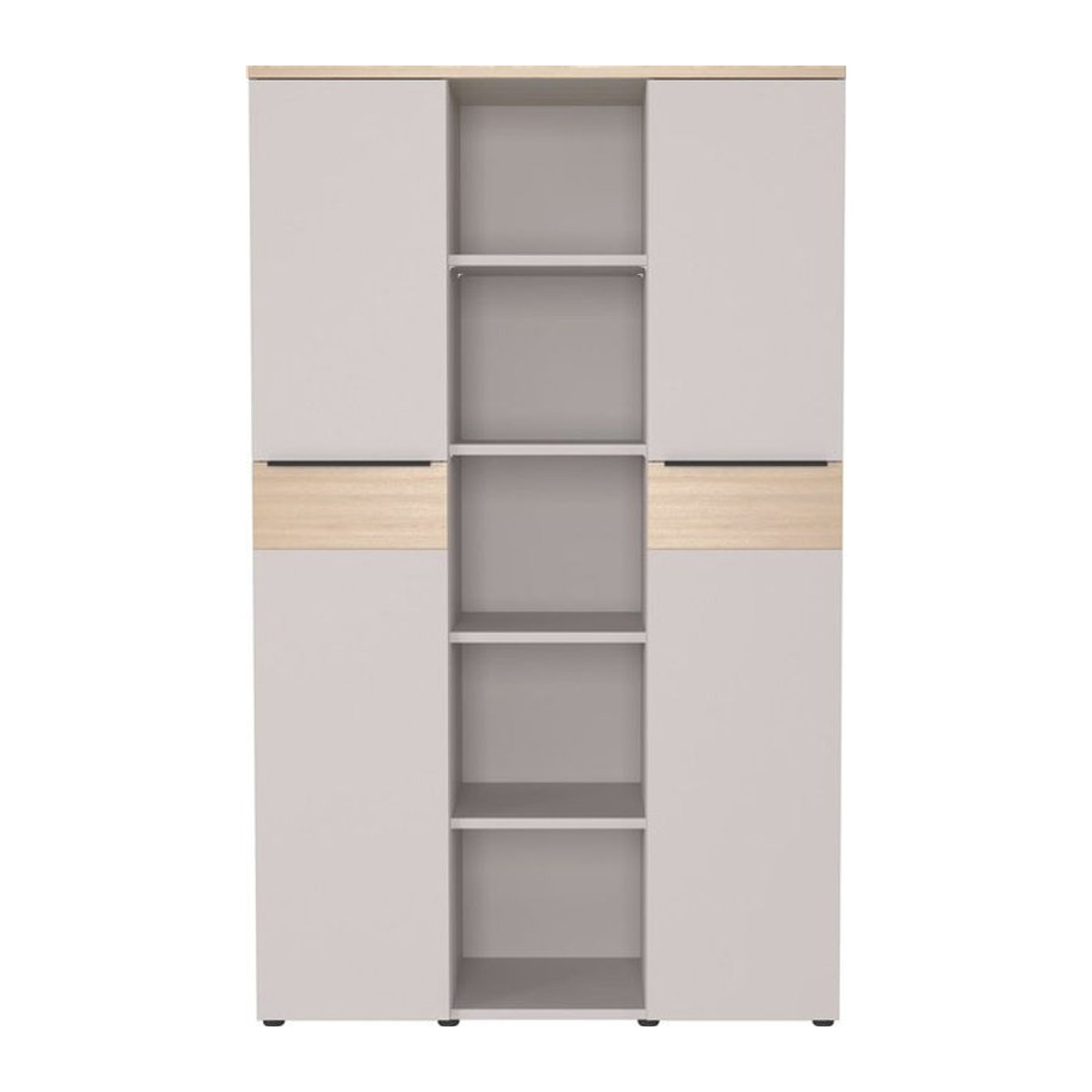 Germania Aktenschrank GW-Oviedo mit Drehtüren in Kaschmir und Lindberg-Eiche-Nb., B/H/T: 120 x 197 x 40 cm - Bild 1